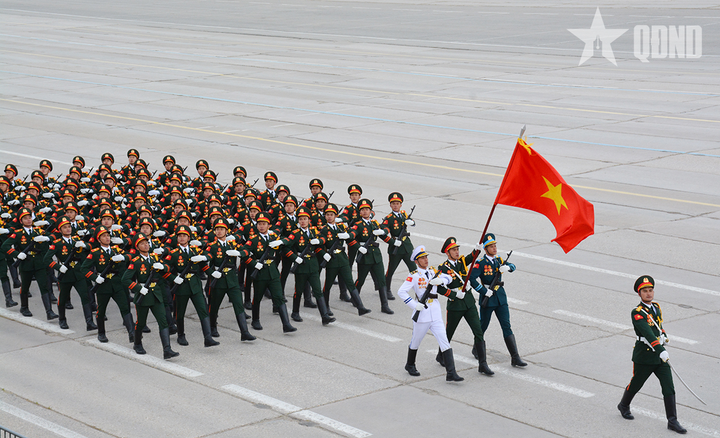 Đoàn QĐND Việt Nam tại buổi hợp luyện.