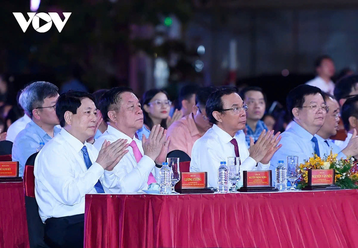 Chủ tịch nước Lương Cường tham dự chương trình tại điểm cầu TP.HCM.