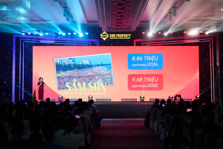 Bà Trịnh Kim Ngần, Giám đốc kinh doanh Sun Property, chia sẻ tại sự kiện.