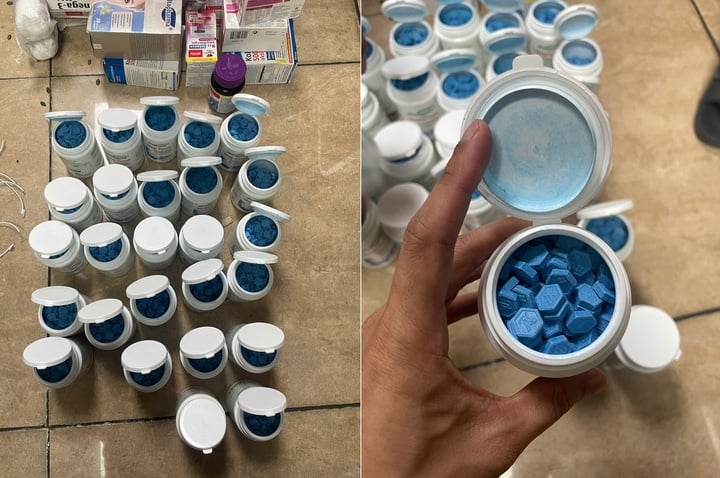 4,2kg ma túy được giấu trong hộp thực phẩm chức năng. (Ảnh: Hải quan)