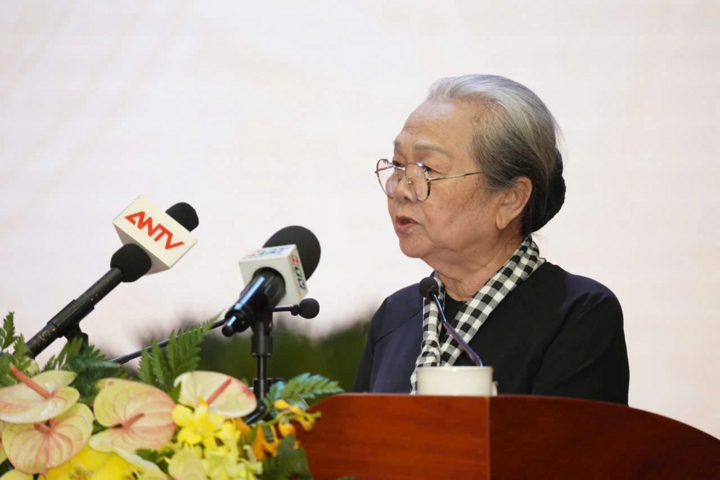Bà Hoàng Thị Khánh, nguyên Trưởng ban Liên lạc cựu tù chính trị và tù binh TP.HCM, người cùng tham gia giải phóng Côn Đảo ngày 1/5.