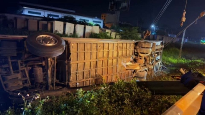 Hiện trường vụ tai nạn. (Ảnh: H.T)