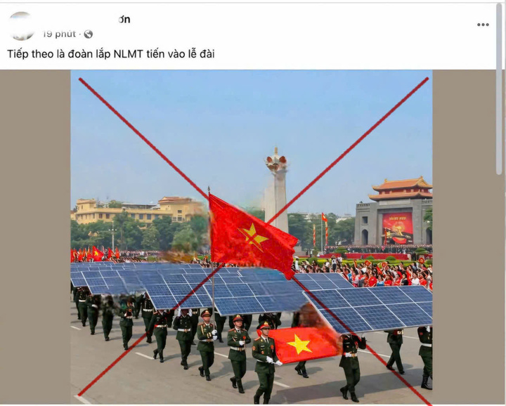 P.Q.S đã sử dụng Al để chỉnh sửa hình ảnh trong lễ diễu binh.