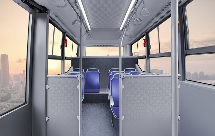 Thiết kế bên trong phiên bản xe buýt đô thị VinFast EB 6.