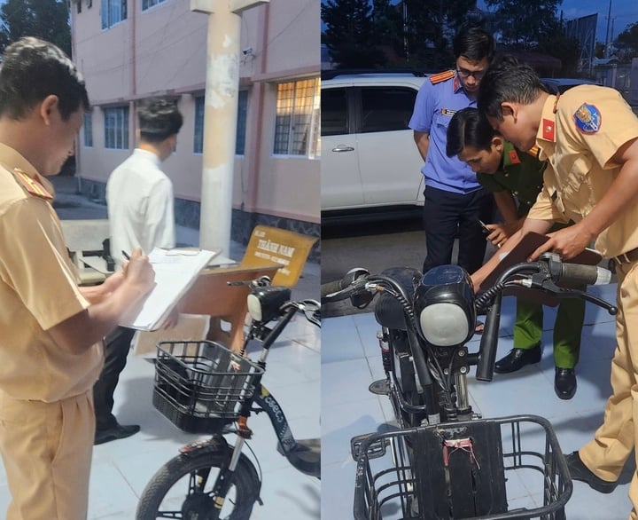 Cơ quan điều tra tạm giữ chiếc xe đạp điện và một số vật dụng liên quan của cháu T. để phục vụ công tác điều tra.