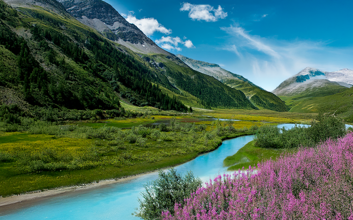 Nước khoáng Uriage được hình thành trong lòng dãy núi Alps nước Pháp.