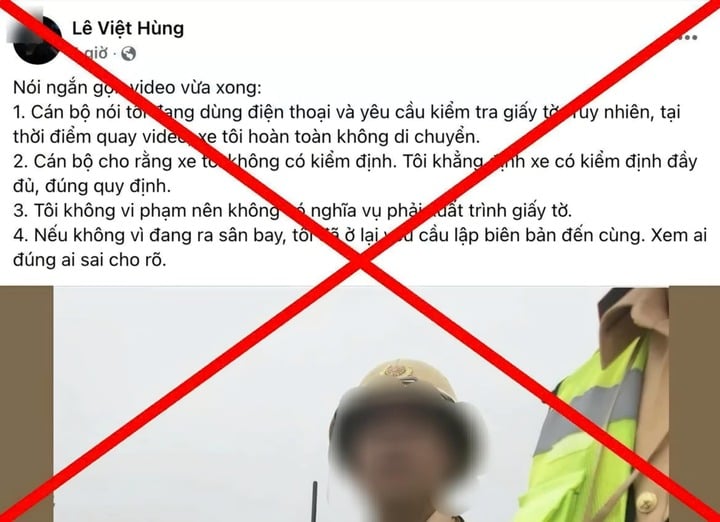 Video do Lê Việt Hùng tự quay và chia sẻ lên mạng xã hội. (Ảnh chụp màn hình).