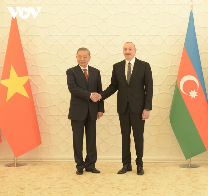 Tổng Bí thư Tô Lâm và Tổng thống Azerbaijan Ilham Aliyev.