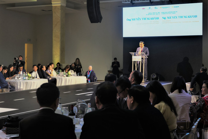 Ông Nguyễn Trùng Khánh - Cục trưởng Cục Du lịch Quốc gia - phát biểu tại sự kiện.