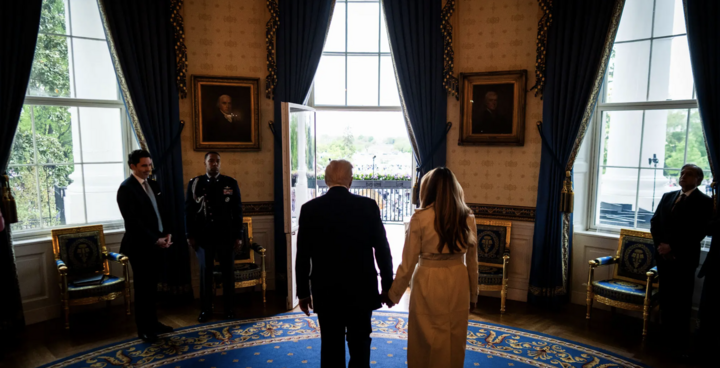Tổng thống Mỹ Donald Trump và Đệ nhất phu nhân Melania Trump tại Nhà Trắng hồi tháng 1. (Ảnh: NY Times)