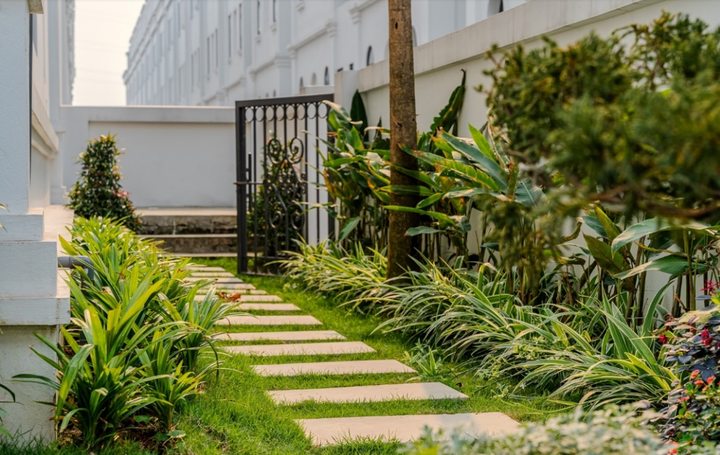 Mảng xanh quanh không gian sống được các chủ nhân giàu có đặc biệt quan tâm.