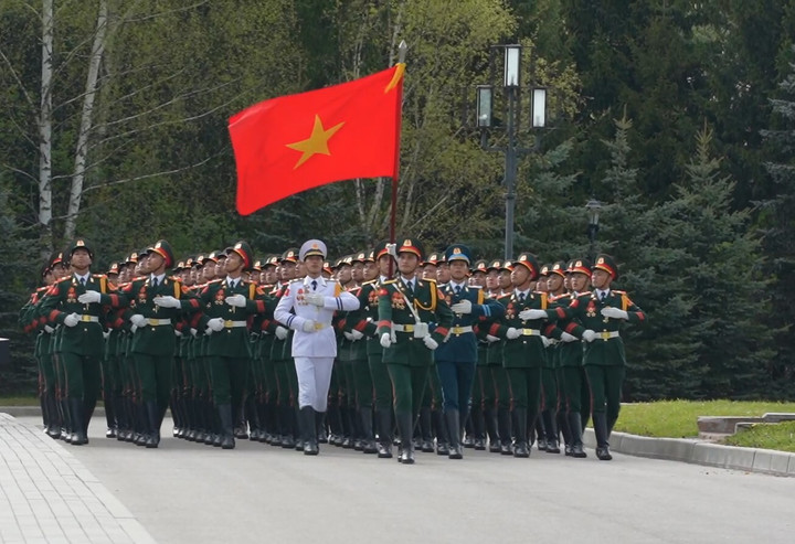 Đoàn Việt Nam đã sẵn sàng cho lễ duyệt binh trên Quảng trường Đỏ.