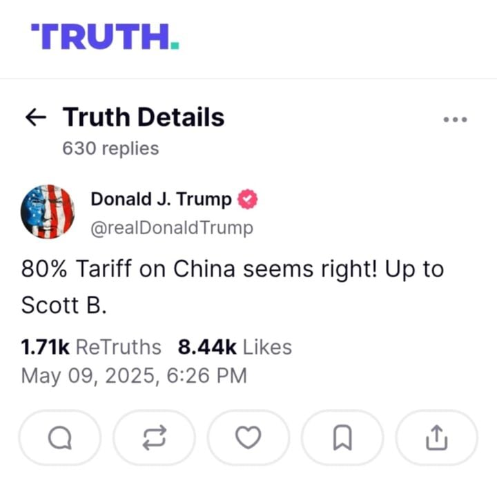 Tổng thống Donald Trump viết bài trên Truth Social.
