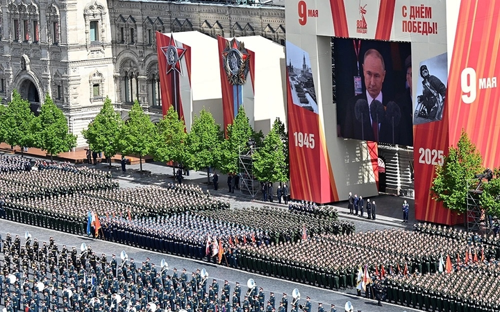 Quang cảnh lễ duyệt binh Nga tại Quảng trường Đỏ. (Ảnh: Reuters)