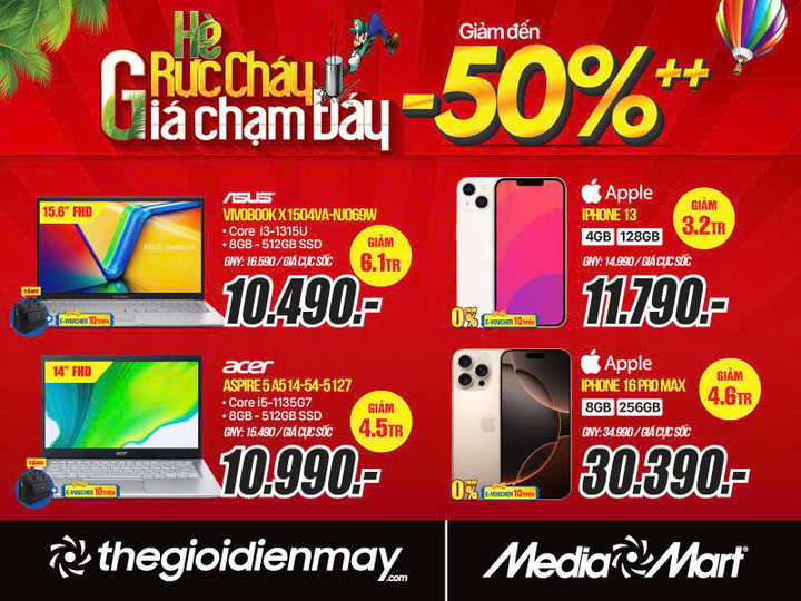 Tưng bừng đón hè rực cháy - MediaMart giảm đến 50% hàng nghìn sản phẩm - 5