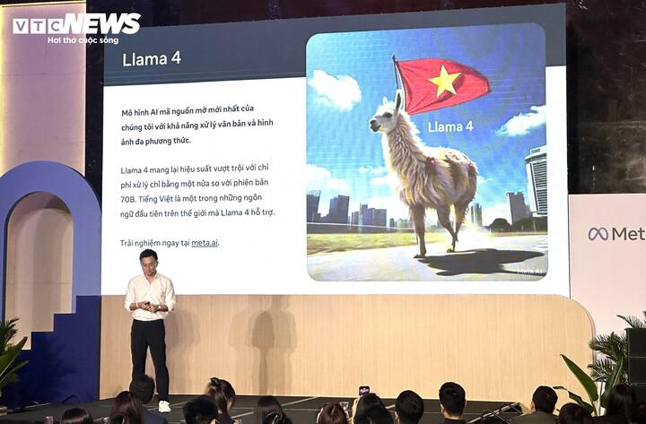Meta AI được tích hợp sâu và xuyên suốt trên các nền tảng Messenger, Facebook, Instagram, WhatsApp, phiên bản ứng dụng và web. Tiếng Việt là một trong những ngôn ngữ đầu tiên mà Llama 4 hỗ trợ. (Ảnh: Mạnh Hùng)