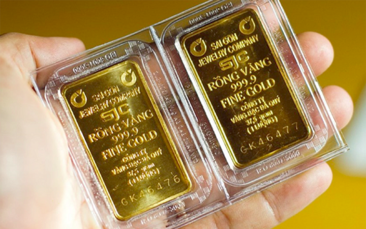 Giá vàng miếng trong nước sáng nay tăng 1 triệu đồng mỗi lượng. (Ảnh minh hoạ).