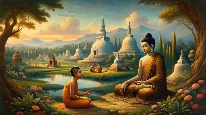 Đức Phật và La Hầu La.