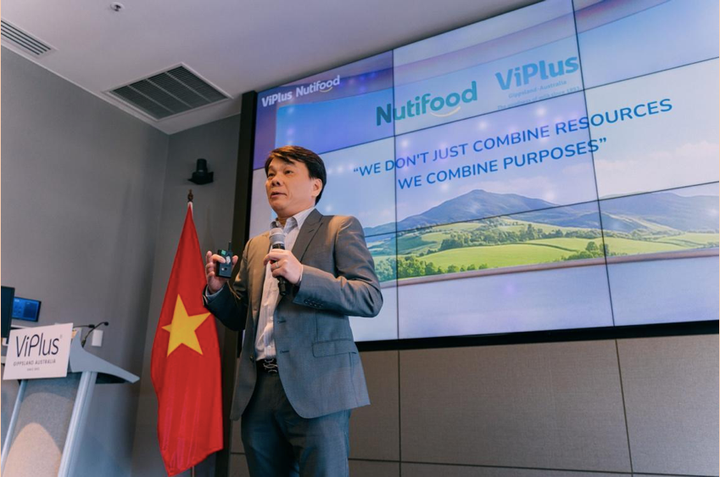 Phó Chủ tịch Hội Đồng Quản Trị Nutifood chia sẻ tầm nhìn, mục tiêu chung của cả hai thương hiệu Nutifood - ViPlus Dairy và kỳ vọng về hợp tác liên doanh.