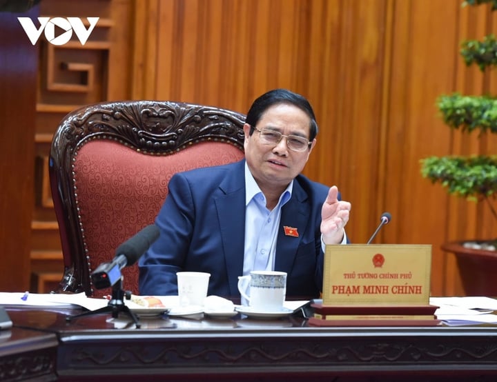 Thủ tướng Phạm Minh Chính tại phiên họp.