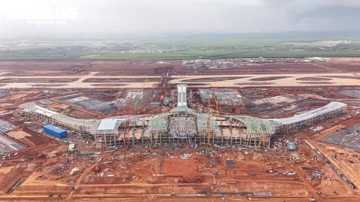 Công trường xây dựng nhà ga sân bay Long Thành.