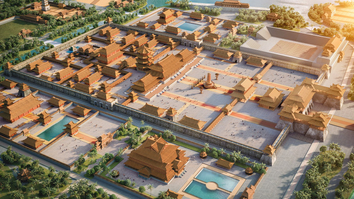 Dấu tích lịch sử từ tấm bia Sùng Thiện Diên Linh là nguồn cảm hứng để tái hiện Hoàng thành Thăng Long trong lòng siêu đô thị Sun Mega City.