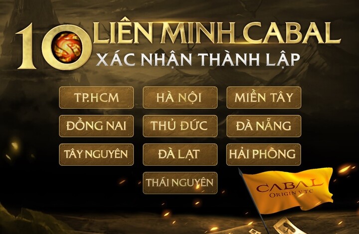 Cabal Origin VTC: Các liên minh thành lập và phát triển mạnh trước ngày ra mắt