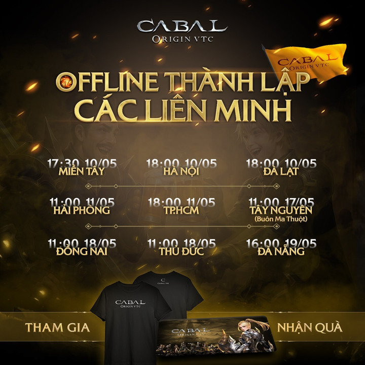 Thời gian offline thành lập Liên Minh của Cabal Origin VTC.