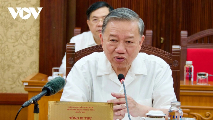 Tổng Bí thư Tô Lâm chủ trì cuộc họp.