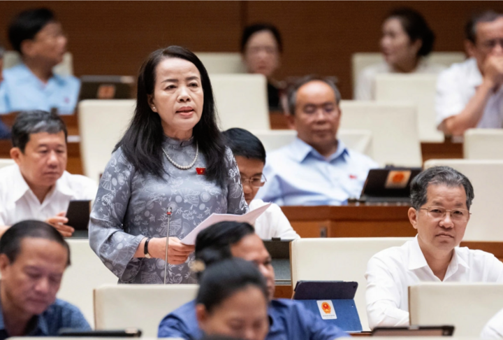 Đại biểu Nguyễn Thị Kim Thúy (Đoàn Đà Nẵng). (Ảnh: Media Quốc hội)