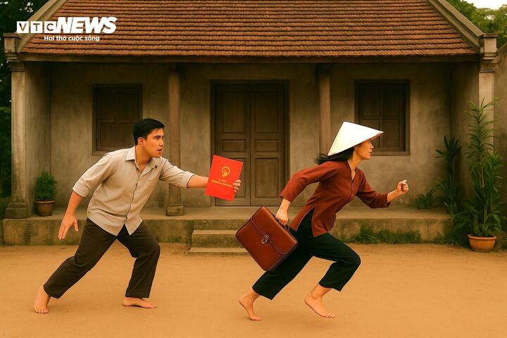 Vợ trốn nợ khỏi địa phương, chồng muốn bán nhà đất tài sản chung. (Ảnh do AI tạo)