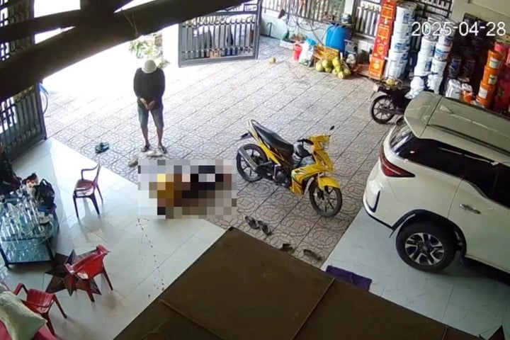 Hình ảnh vụ việc ghi lại bởi camera an ninh. (Ảnh cắt từ clip)