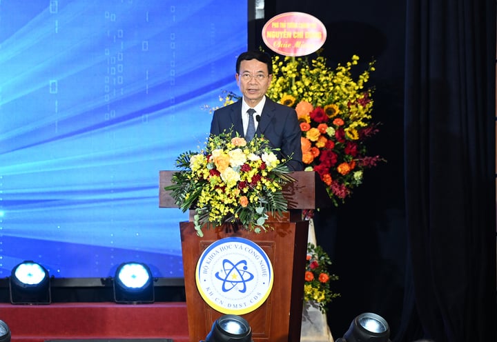 Bộ trưởng Khoa học và Công nghệ Nguyễn Mạnh Hùng. (Ảnh: Chí Hiếu)