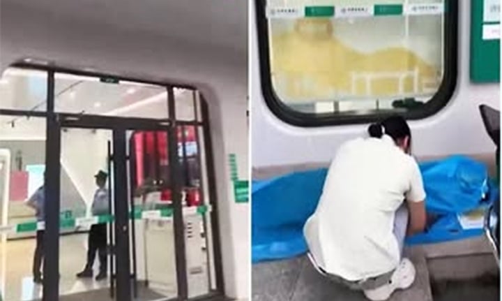 Người đàn ông họ Bành tố cáo sự cứng nhắc của ngân hàng khiến dì của anh thiệt mạng. (Ảnh: Weibo)