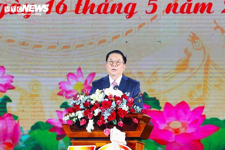 Ông Nguyễn Trọng Nghĩa, Ủy viên Bộ Chính trị, Bí thư Trung ương Đảng, Trưởng ban Tuyên giáo và Dân vận Trung ương tại buổi lễ.