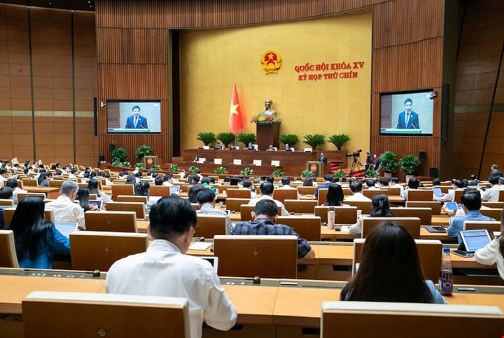 Các đại biểu tham dự phiên họp sáng 17/5. (Ảnh: Media Quốc hội).