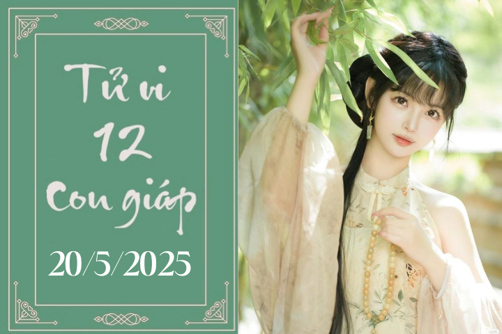 Tử vi 12 con giáp hôm nay ngày 20/5/2025: Dần áp lực, Thân thuận lợi