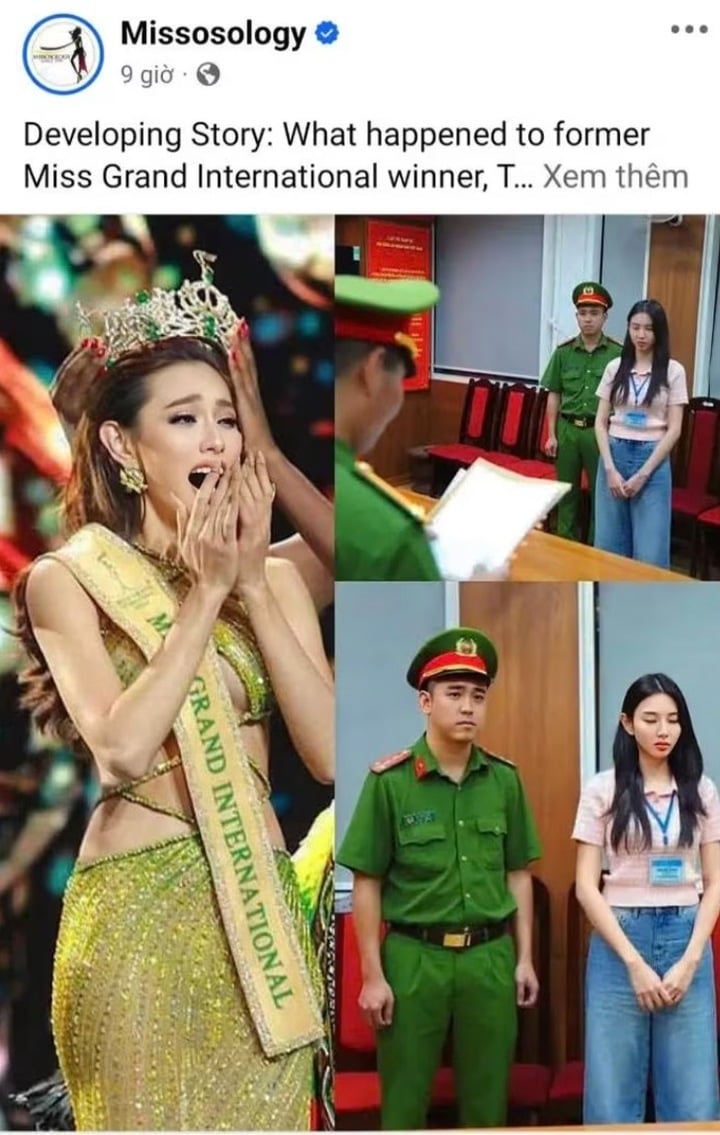 Missosology sốc trước tin Hoa hậu Thùy Tiên bị bắt.