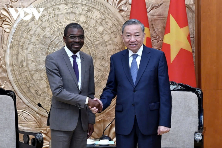 Tổng Bí thư Tô Lâm tiếp Giám đốc Trung tâm Di sản Thế giới UNESCO Lazare Eloundou Assomo.