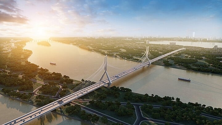 Khi cầu Tứ Liên hoàn thành vào năm 2027, từ Vinhomes Global Gate tới trung tâm Hà Nội chỉ mất 5 phút di chuyển.