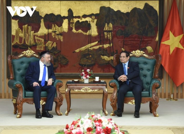 នាយករដ្ឋមន្ត្រី Pham Minh Chinh បានទទួល Rabbi Yoav Ben Tzur ។