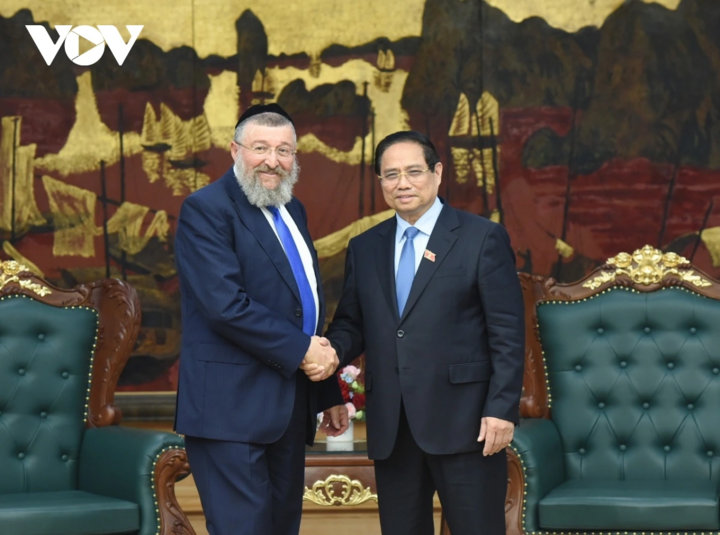 នាយករដ្ឋមន្ត្រី Pham Minh Chinh បានទទួល Rabbi Yoav Ben Tzur ។