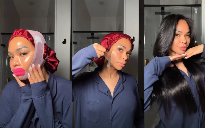 Họ đi ngủ trong trạng thái này để có diện mạo đẹp hơn vào buổi sáng. (Ảnh: Veronica Ellis/Instagram)