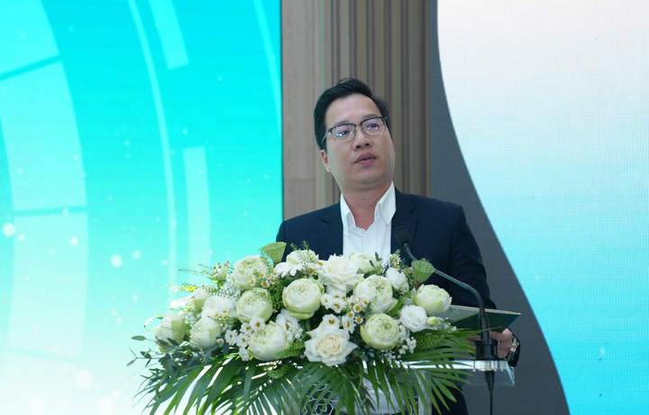 Ông Nguyễn Tiến Đạt - Chánh Văn phòng Trụ sở chính, Ngân hàng TMCP Ngoại thương Việt Nam (Vietcombank) - phát biểu.