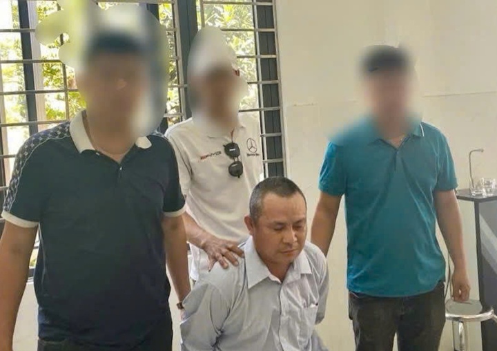 Võ Thế Hùng bị bắt tại Quảng Nam sau đó được di lý về Cơ quan CSĐT Công an tỉnh Quảng Trị để phục vụ công tác điều tra. (Ảnh: CAQT)