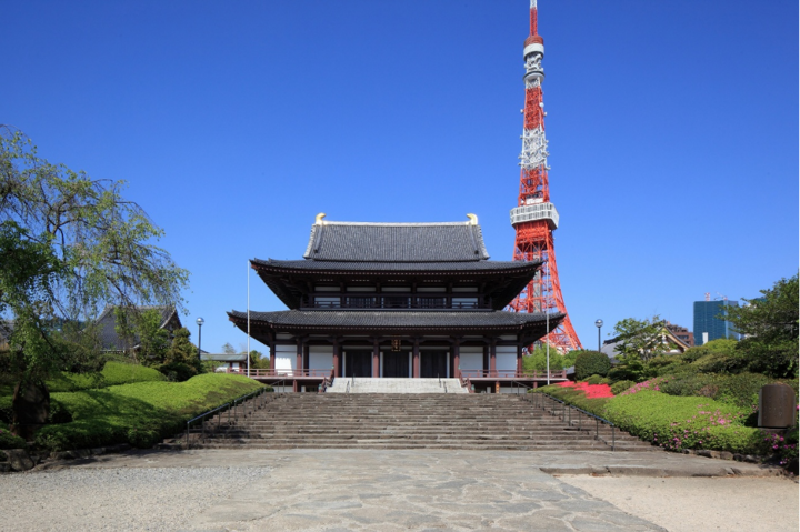 Chùa Zojo-ji, nơi giao thoa giữa truyền thống và hiện đại. (Ảnh: Tokyo Times)