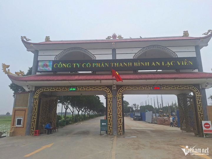 Công ty Cổ phần Thanh Bình An Lạc Viên nơi xảy ra sự việc. (Ảnh: Bảo Khánh)