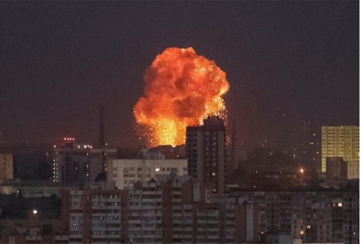 Một cuộc tập kích của Nga vào Kiev. (Ảnh: Reuters)