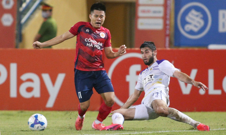 CLB Công an Hà Nội và Hà Nội hòa 1-1 ở lượt đi.