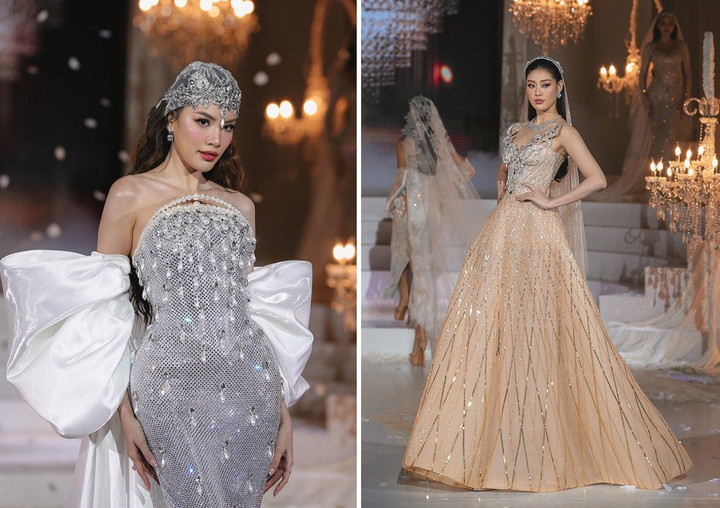 Nhiều người đẹp danh tiếng cũng góp mặt tại show của Chung Thanh Phong như hoa hậu Khánh Vân, Lê Hoàng Phương, Á hậu Quỳnh Anh, Chế Nguyễn Quỳnh Châu... để tạo nên bản hòa ca lộng lẫy của thời trang cưới cao cấp.